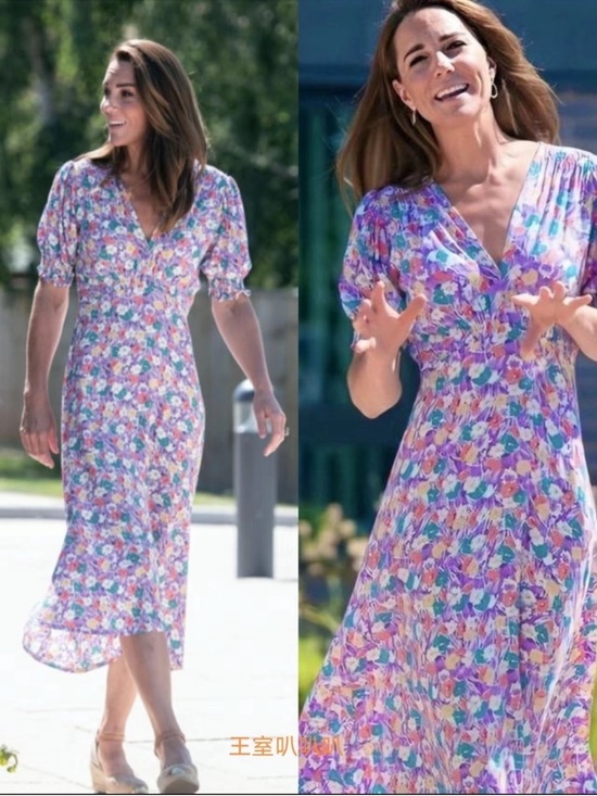 Faithfull the Brand Dresses & Skirts - Faithfull the Brand Purple Floral Puff-Sleeve Midi Dress